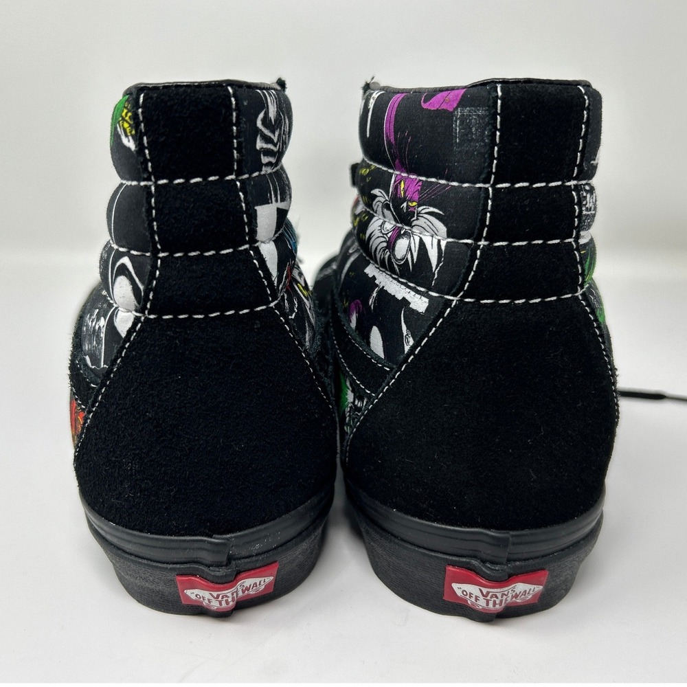 Vans Sk8-Hi Disney Villains Sneakers Mens 11 Black High Top Suede Canvas Shoes - Picture 12 of 13